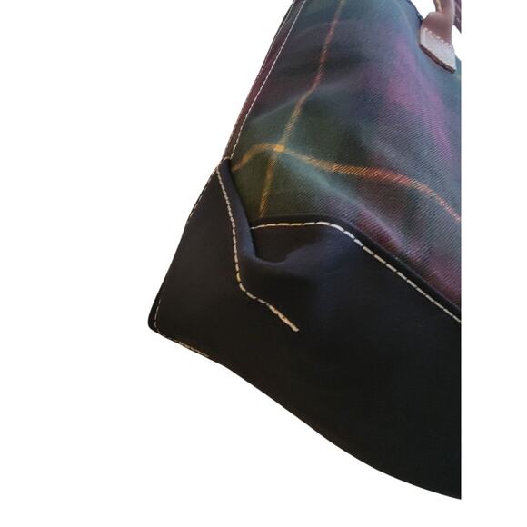 L.L.Bean HTF Picnic Zipper Canvas Tote Blanket Set Multi Plaid Used Once - Picture 5 of 15